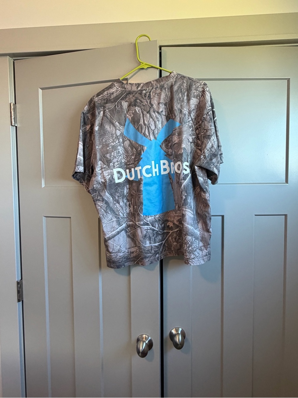 LONELY GHOST Dutch Bros collaboration Gray Camo Tee